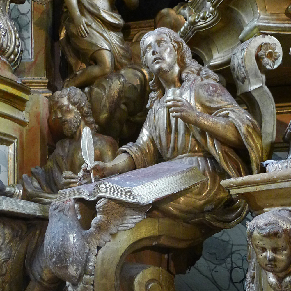Détail du retable de l'église Saint-Valère de Goux-les-Usiers